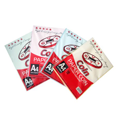 Giấy bìa màu A4 Coin - Vàng